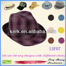 2013 Wholesale Price Cotton Fedora Hat fashion mens hats cowboy hat,LSF07
